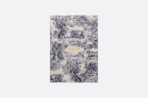 dior note pad|Dior toile de jouy notebook.